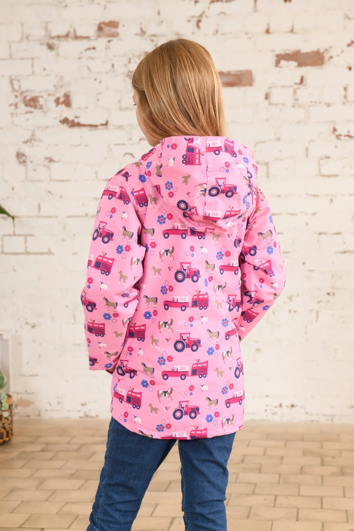 Olivia Jacket - Blush Pink Farm Print