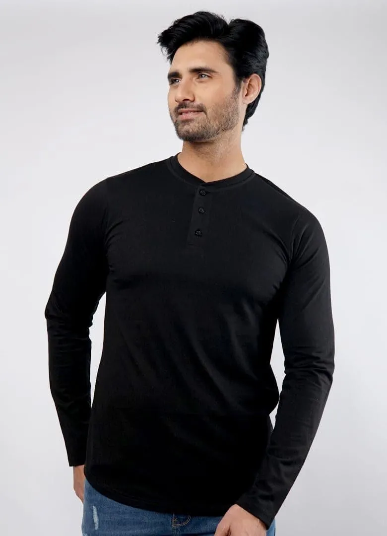 Onyx Full Sleeves Henley Tshirt