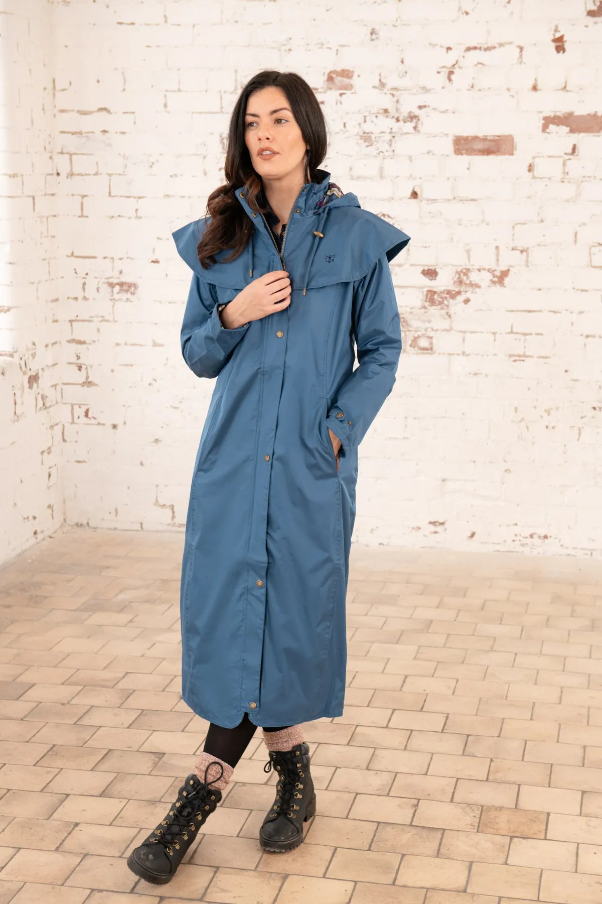 Outback Full Length Waterproof Raincoat - Deep Sea