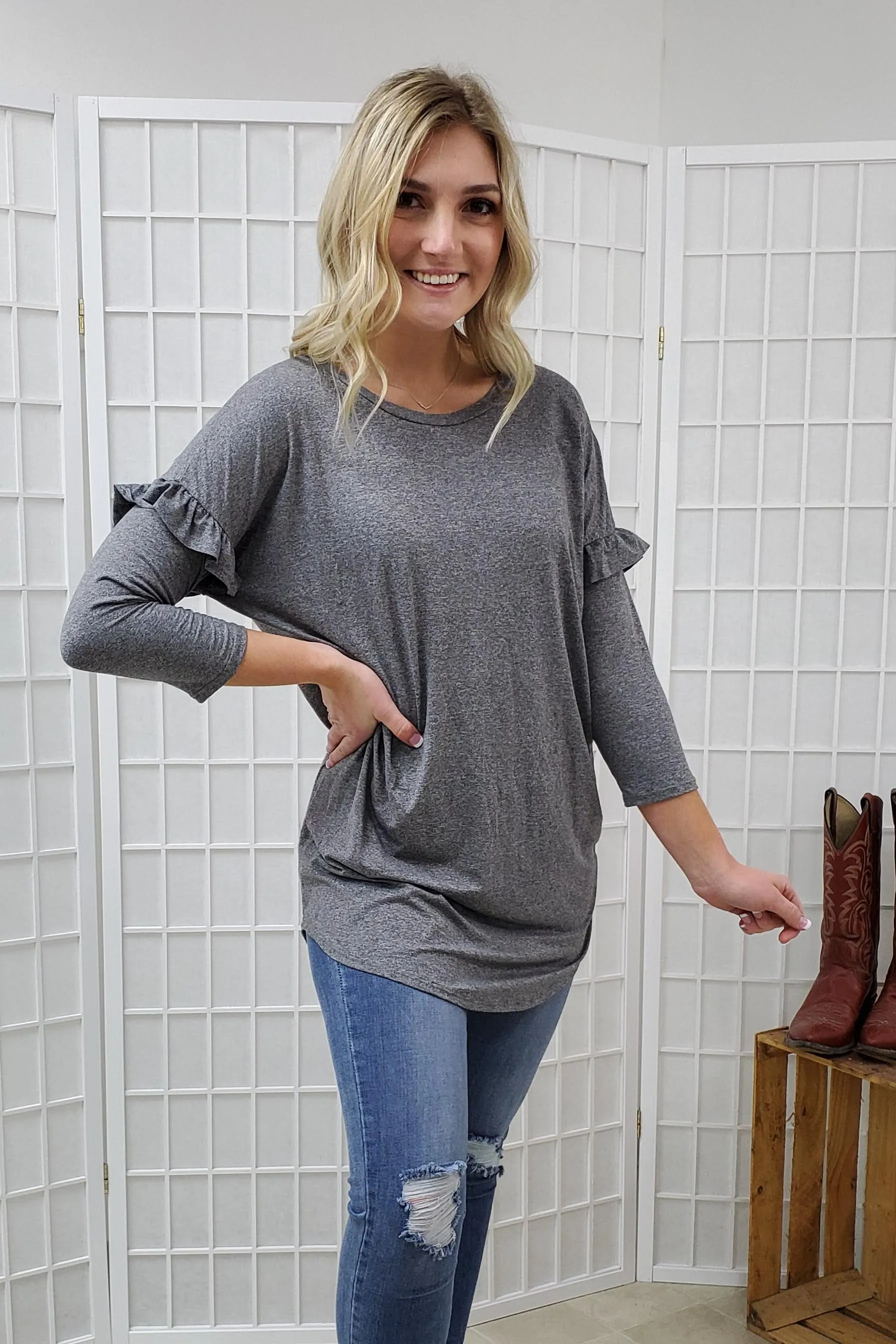 Paxton Ruffle Sleeve Top