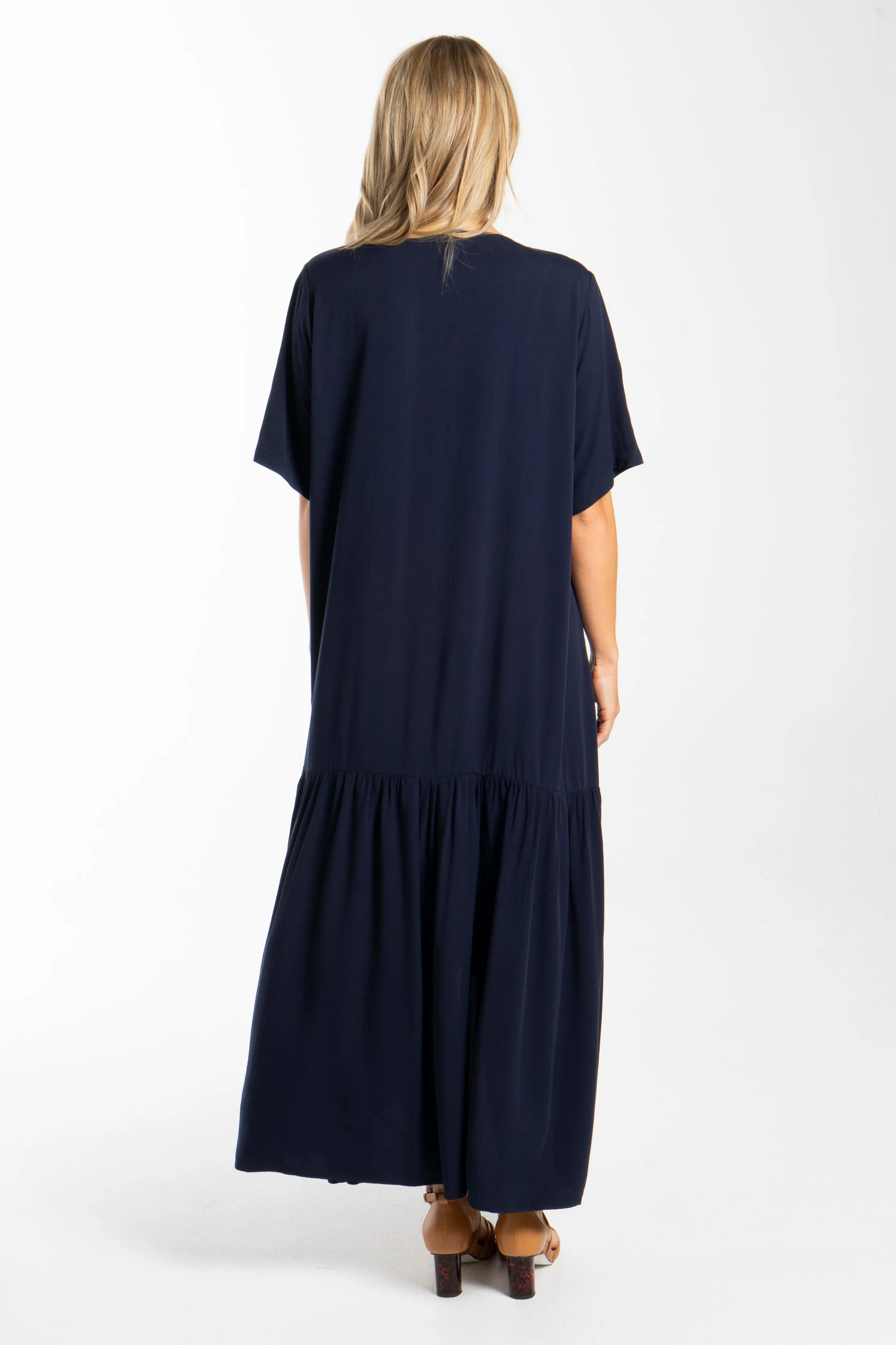 Peak Maxi Dress in Navy