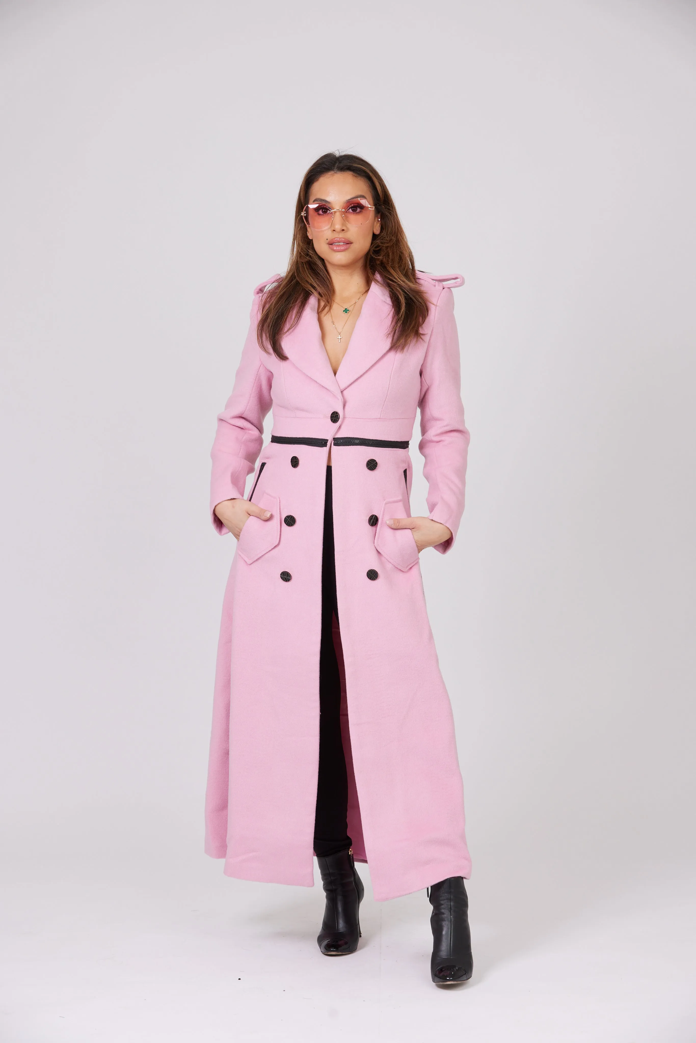 RAYNA PINK LONGLINE COAT