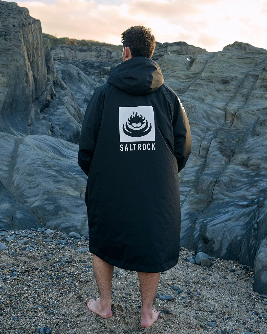 Recycled Changing Robe - Black/Blue