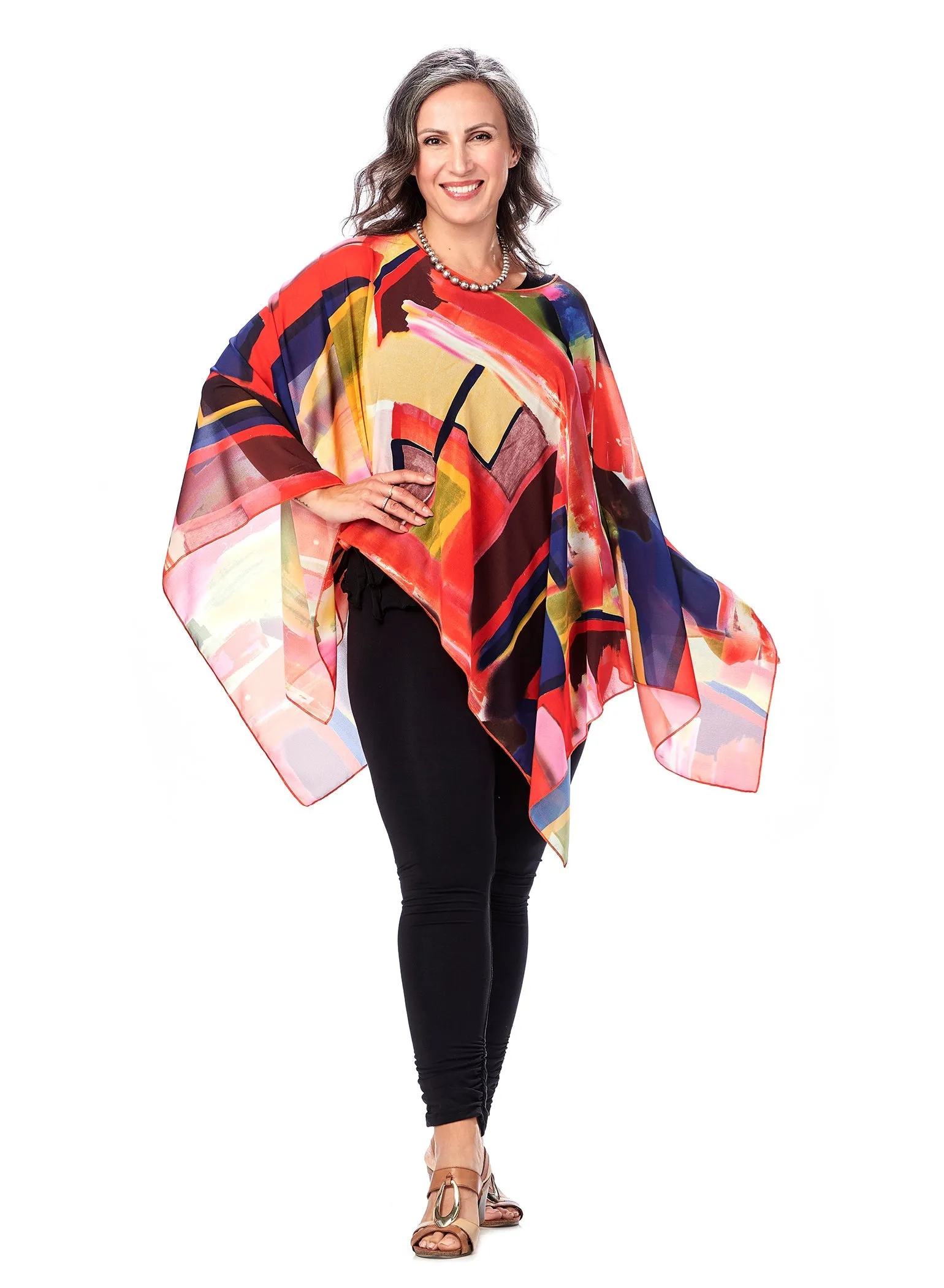 SHEER PONCHO