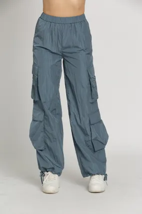 Shiny Blue Parachute Pants