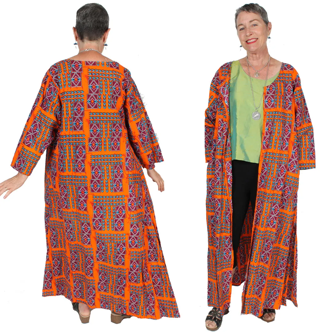 Sunheart Batik Coat Plus Resort Wear Hippie Chic Sml-3X