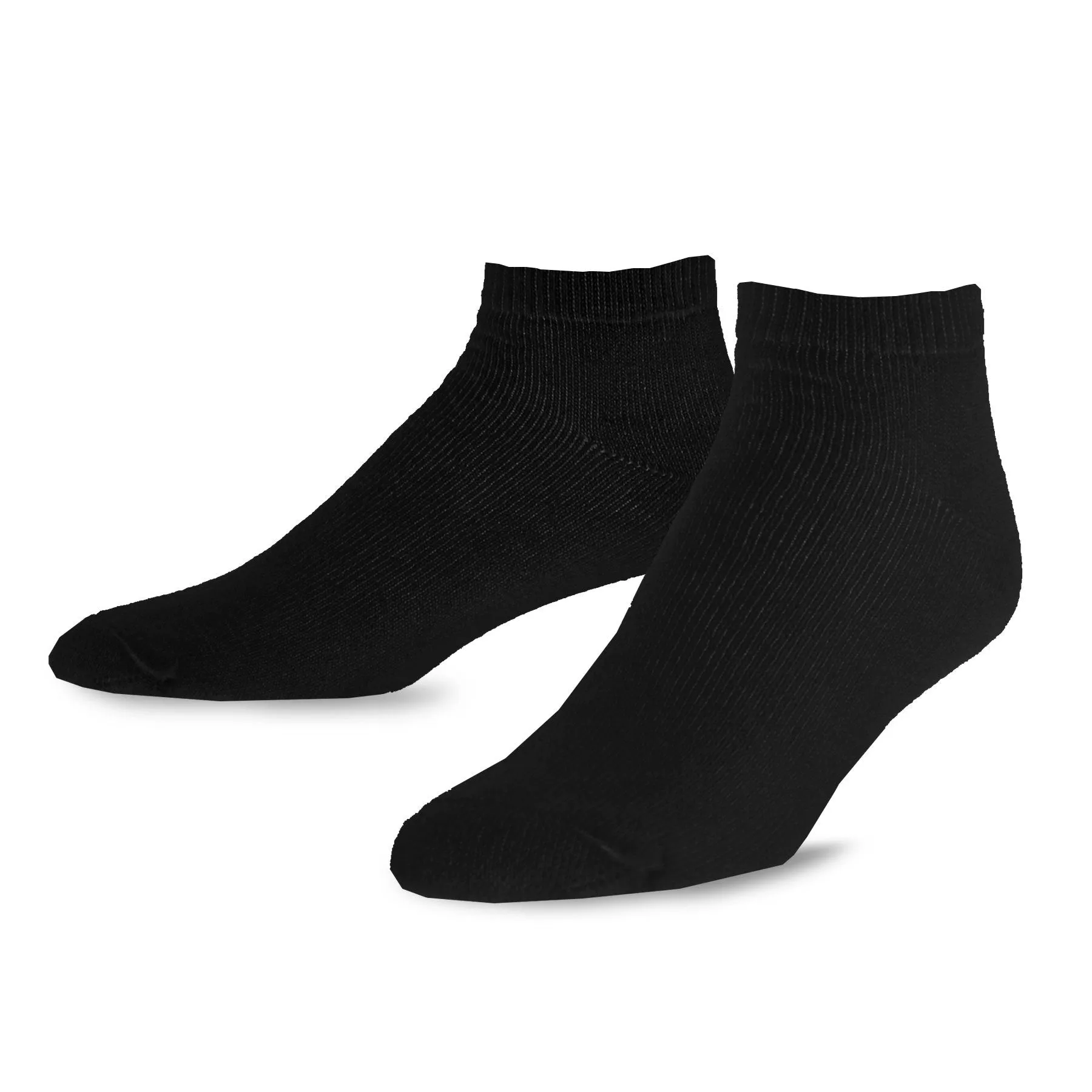 TeeHee Socks Men's Casual Cotton Low Cut Black 12-Pack (51151)