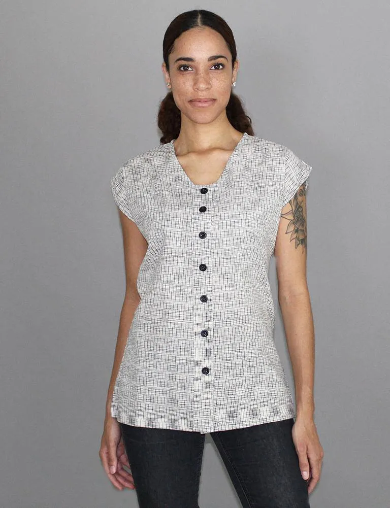 Timeless Grey Button Top- FINAL SALE