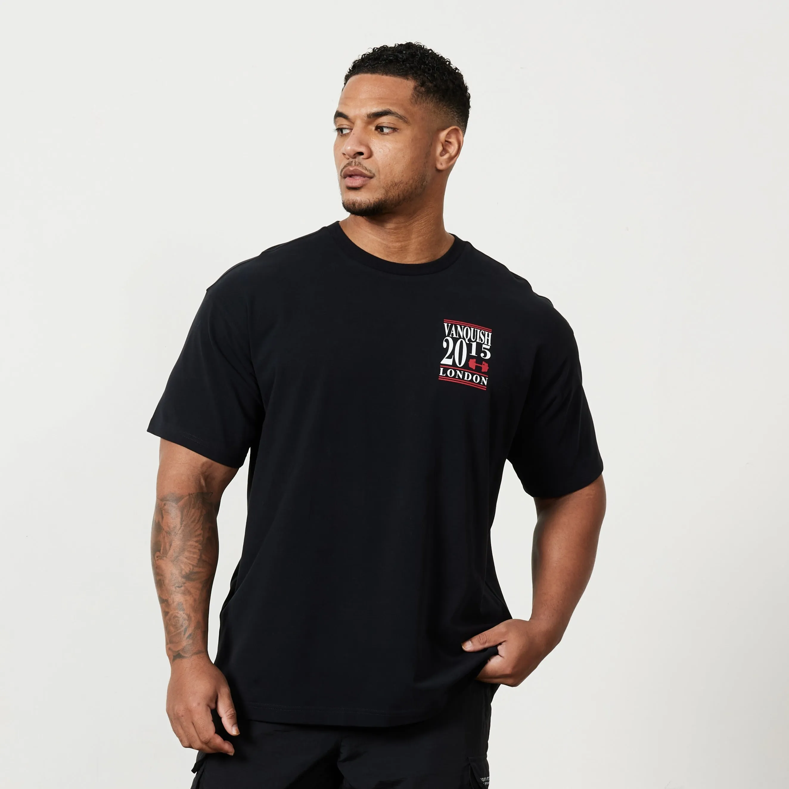 Vanquish TSP Black Muscle Oversized T Shirt