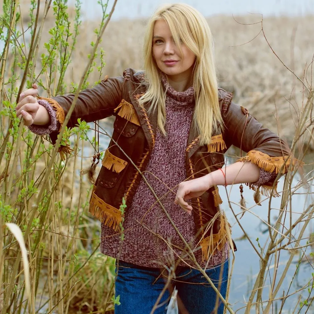 Women's Classic American Indian Inspired Jacket - Dream