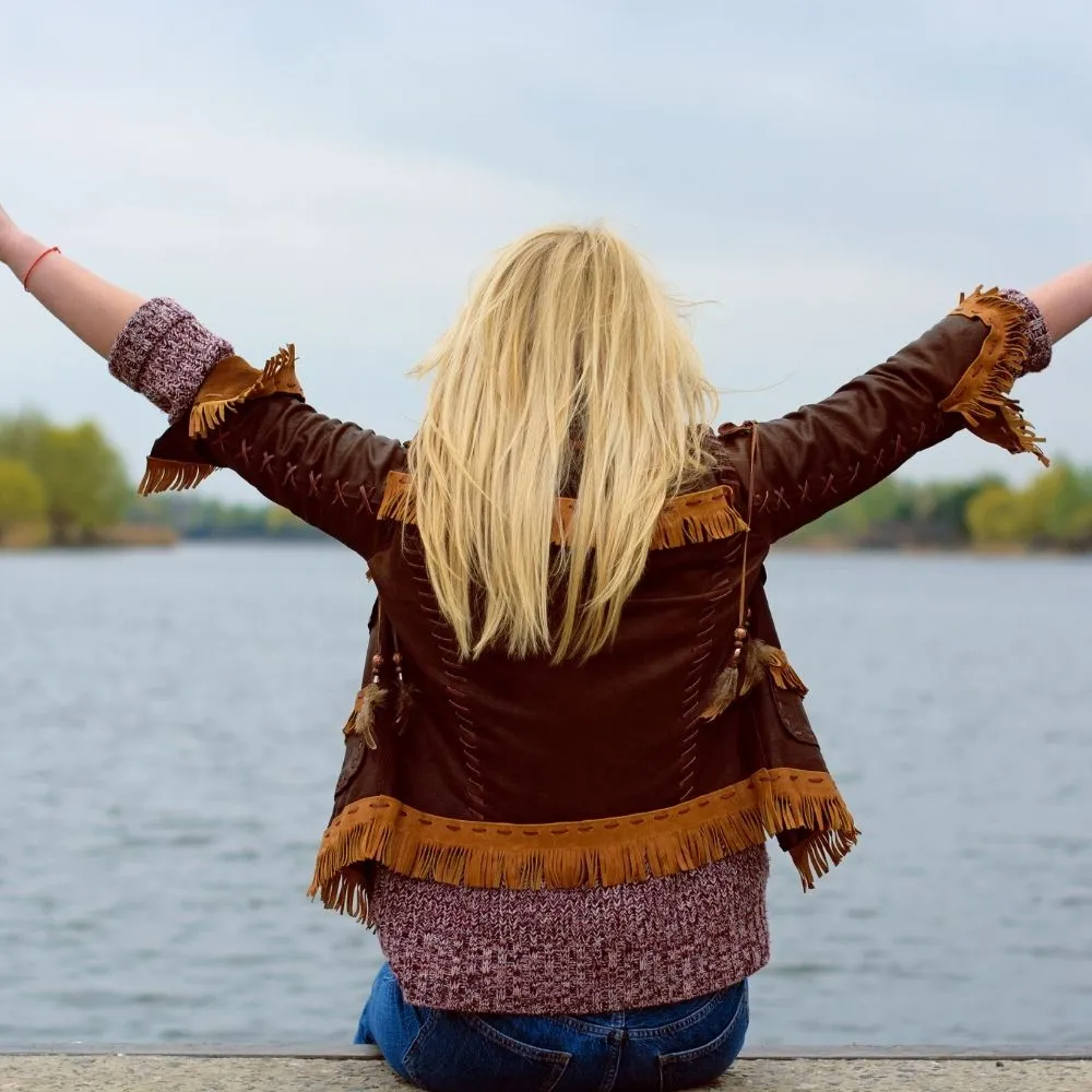 Women's Classic American Indian Inspired Jacket - Dream