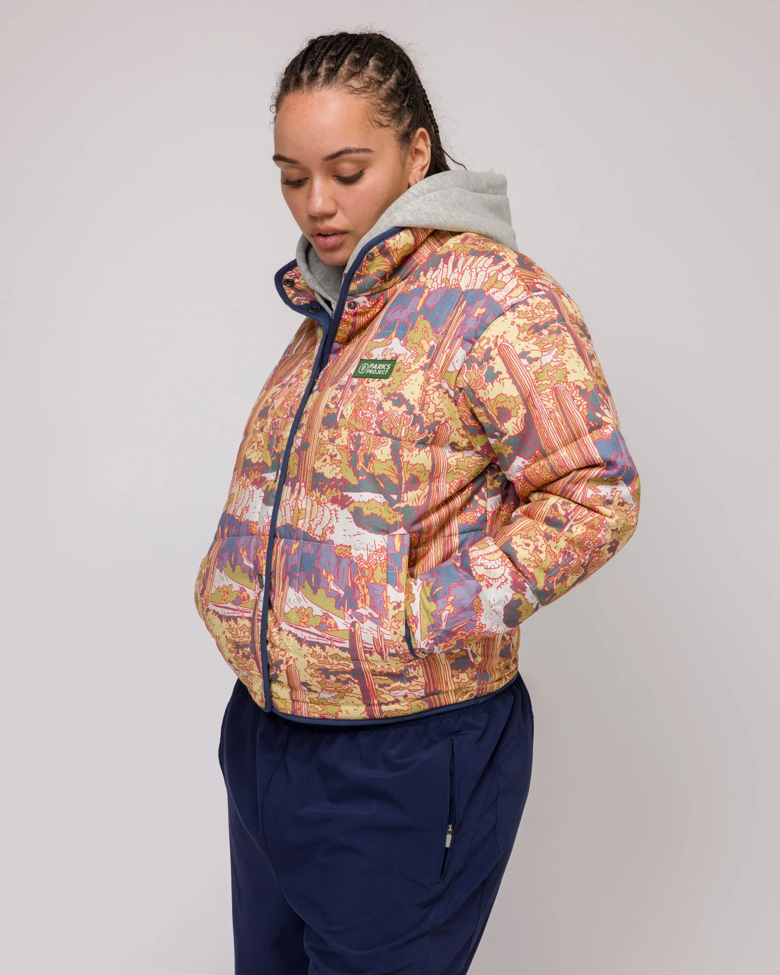 Women's Saguaro Cacti Quilted Jacket