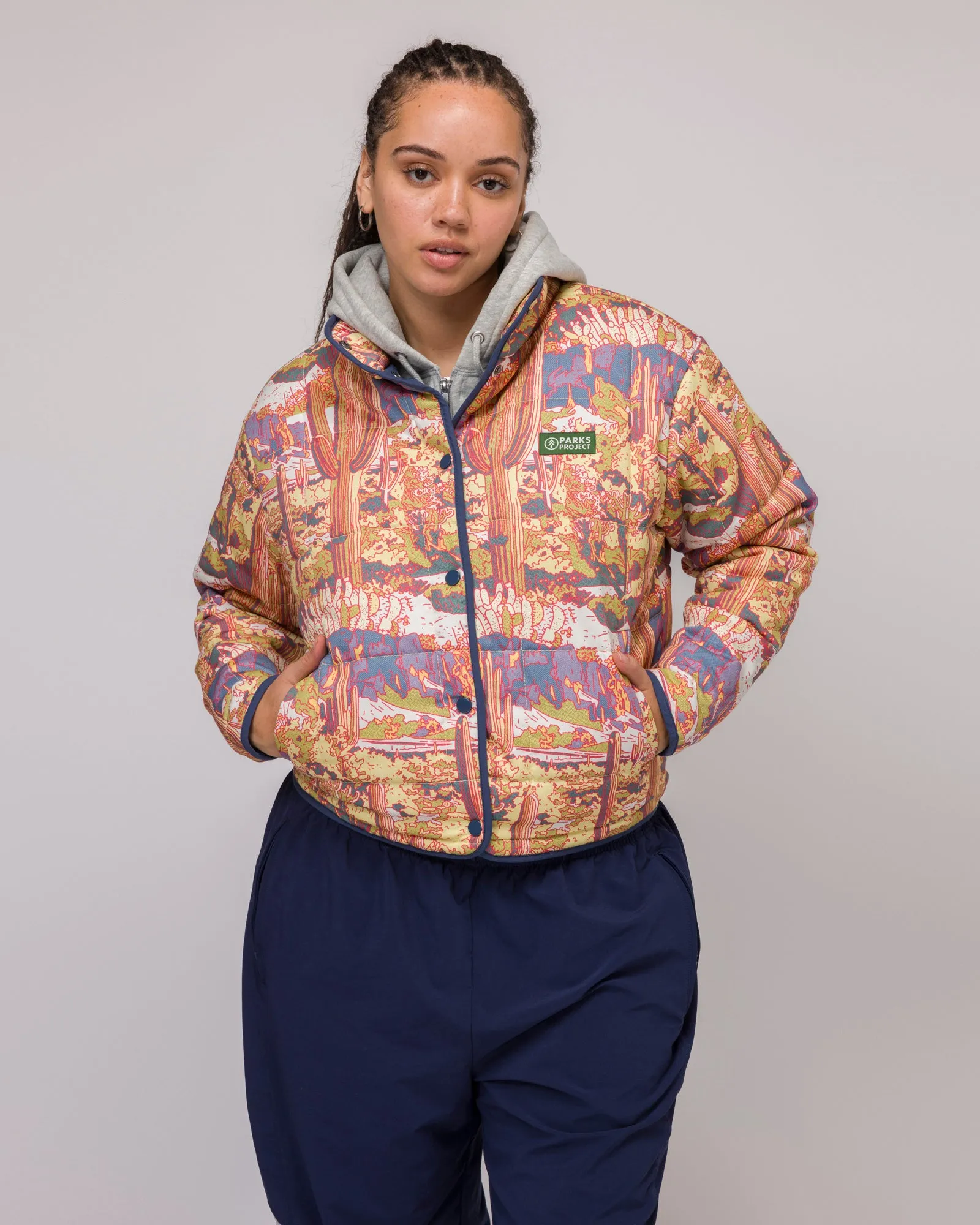 Women's Saguaro Cacti Quilted Jacket